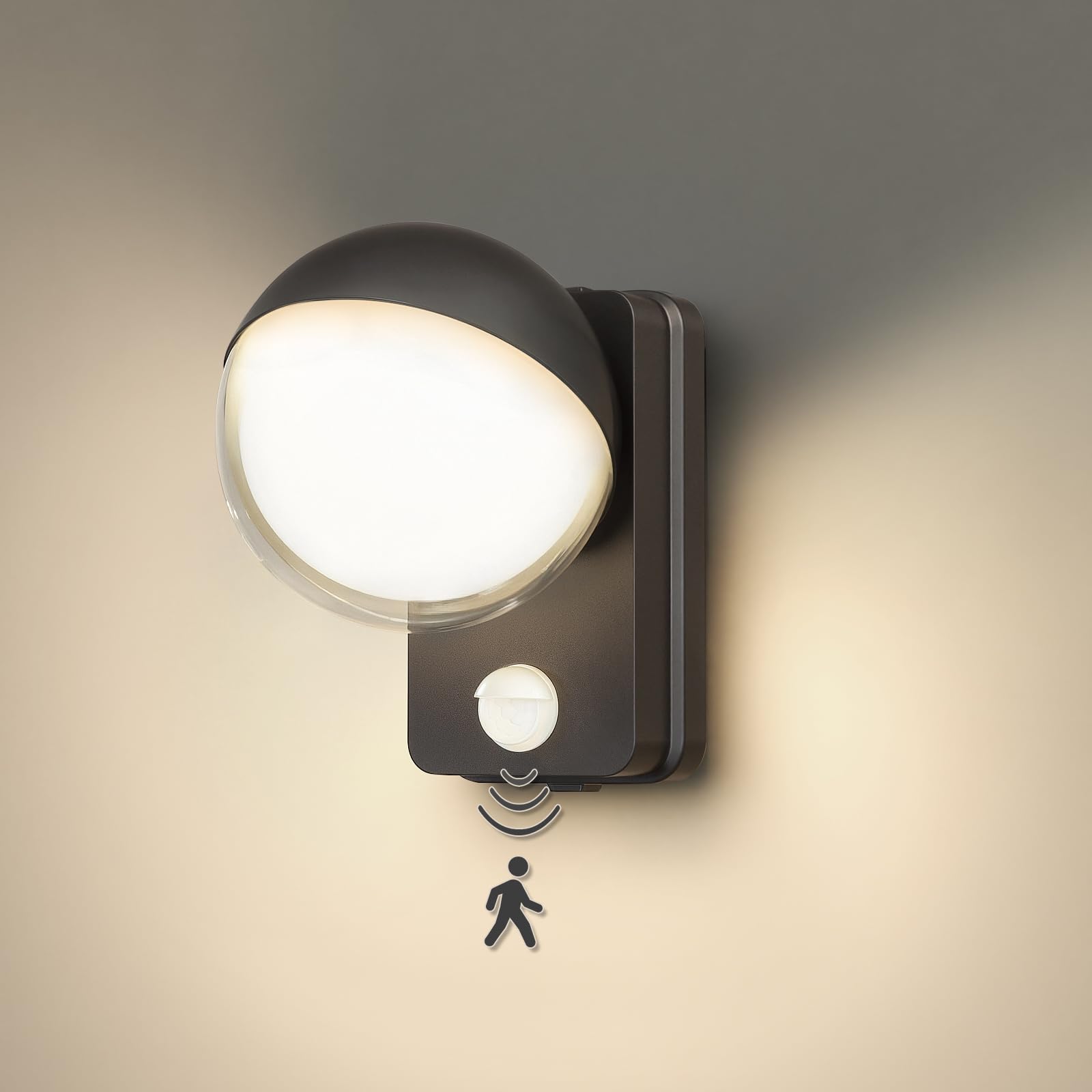 HANDSONIC 18W LED Aussenleuchte mit Bewegungsmelder – 1500 Lumen IP65 Wandleuchte