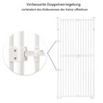 unipaws Katzenschutzgitter 190 cm – Automatisch schliessend, ohne Bohren, 53–86 cm – Bild 6