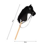 small foot Hobby Horse Eddie schwarz – Steckenpferd mit abnehmbarem Holzstab für Kinder ab 3 Jahren – Bild 2