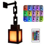 Dhqkqg LED Fackel Wandlampe mit 16 Farben – Pixelated Nachtlicht mit Fernbedienung & USB-Akku