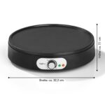 MAXXMEE Crêpe Maker Ø 30 cm mit Holzzubehör – 1000W Antihaftplatte für perfekte Crêpes – Bild 2
