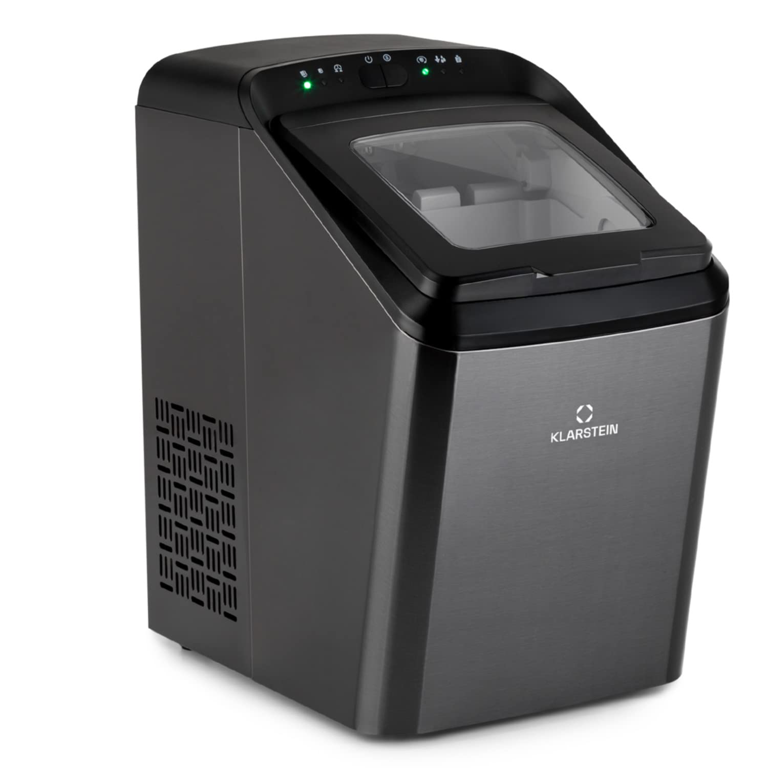 Klarstein Eiswürfelmaschine 2,9 L – 15 kg Eis täglich, kleine & grosse Würfel