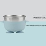 PandaEar 3er Edelstahl Baby Schüsseln mit Saugnapf & Deckel – Bruchsichere Breischale ab 6 Monaten – Bild 6