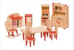Goki Puppenmöbel Küche – Holzmöbel für kreatives Rollenspiel im Puppenhaus