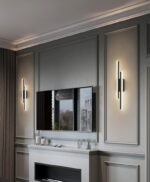 Riserva LED Wandleuchte 16W Warmweiß 3000K – Moderne Parallele Design Wandlampe 40cm Schwarz – Bild 7