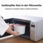 KLOP256 Mikrowellen-Reiskocher 2L mit Sieb & Dampftopf – Schnelle Reiszubereitung für die ganze Familie – Bild 5