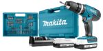 Makita HP457DWE10 Akku-Schlagbohrschrauber 2-Gang mit 74-tlg. Zubehör-Set