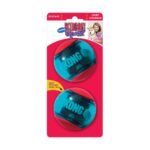 KONG Squeezz Action Ball Rot – Interaktives Apportierspielzeug für grosse Hunde