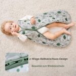 Yoofoss Winterschlafsack Baby 2.5 Tog 78cm – Wärmeschlafsack aus Bio-Baumwolle für 6-12 Monate – Bild 5