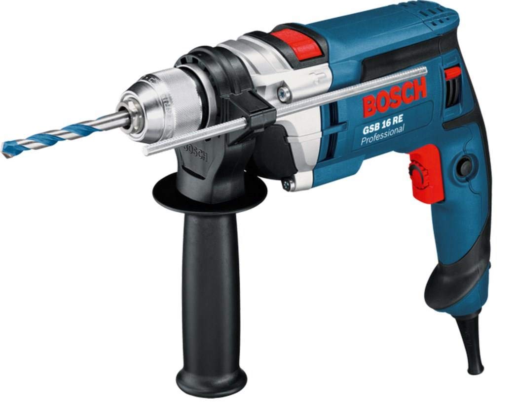 Bosch GSB 16 RE Schlagbohrmaschine 750 W – Professional Kompaktbohrer mit Zubehörset