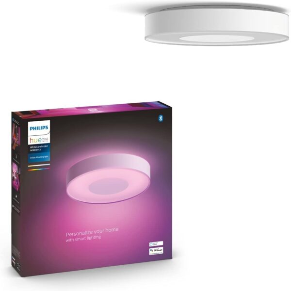 Philips Hue Infuse Deckenleuchte M – Smart Home Beleuchtung mit 16 Mio. Farben