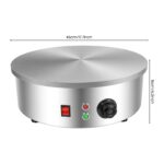 WAPHOERTE Crepesmaker 3000W – Elektrische Crepesplatte 45×16cm mit Temperaturregelung – Bild 2
