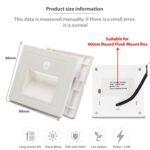 Lam(MS)pen LED Treppenlicht mit Bewegungsmelder 3000K 1.5W 4er-Set – Warmweiss Wandeinbauleuchte für Innen – Bild 4