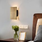 Ouglres Holz Wandlampe Vintage – Industrial Design Wandleuchte mit Schalter – Bild 4