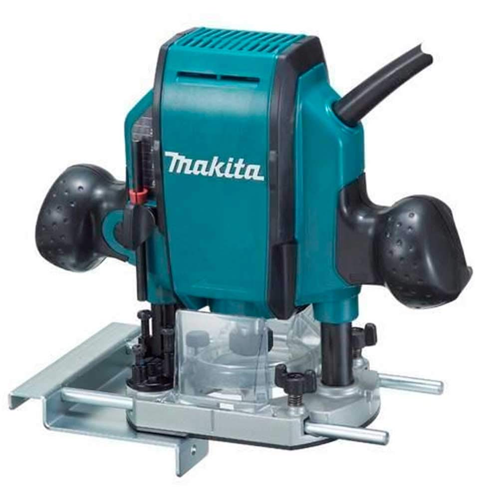 Makita RP0900 Oberfräse 900 W – Präzisionsfräse mit Absauganlage für Holzbearbeitung