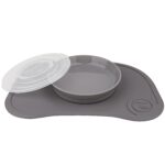 Twistshake Click-Mat Mini Grau – Anti-Rutsch-Geschirrset für Babys ab 6 Monaten