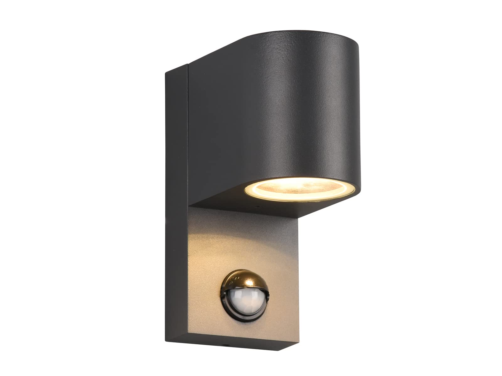 meineWunschleuchte Außen-Wandleuchte Anthrazit mit Bewegungsmelder – Moderne Downlight für Hauseingang