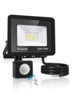 toobettp 20W LED Aussenstrahler mit Bewegungsmelder – 2000LM Kaltweiß für Hof & Garage