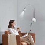 ERWEY LED Wandleuchte Bett mit USB-Ladeanschluss – Dimmbare Leselampe 360° schwenkbar – Bild 7