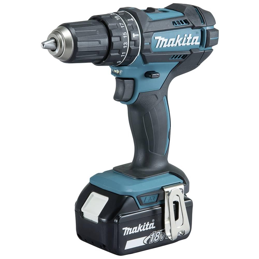 Makita DHP482JX13 Akku-Schlagbohrschrauber 18V – Profi-Set mit 2 Akkus & Zubehör