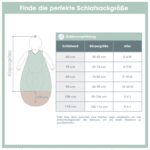emma & noah Baby Schlafsack 1.0 TOG, 60 cm – Bio-Baumwolle, OEKO-TEX, Ganzjahr – Bild 6