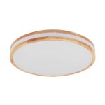 Lindby LED Deckenlampe Ø49,5 cm Holz – Dimmbar mit Fernbedienung & CCT Farbtemperatur