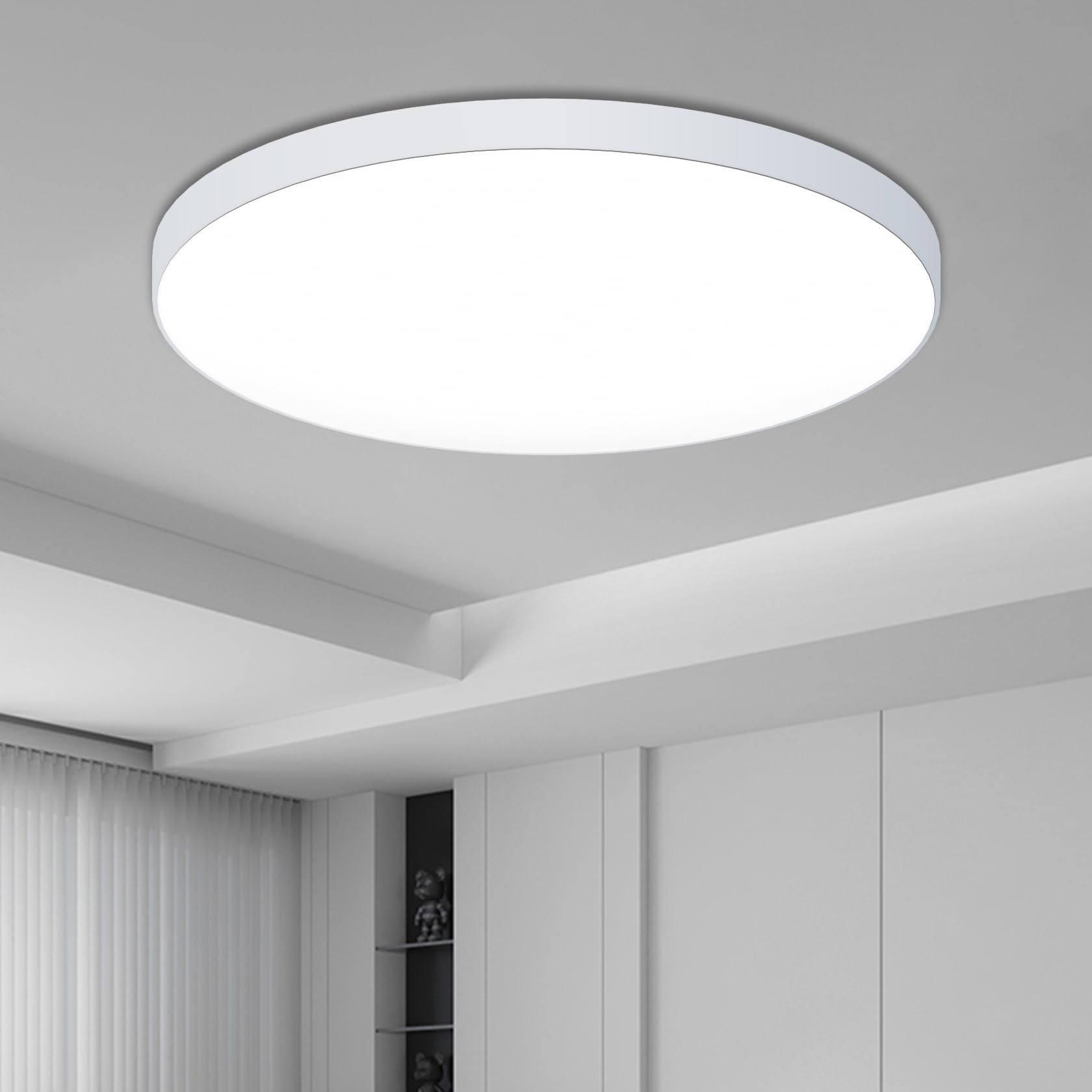 ORALUCE LED Deckenleuchte Rund 28cm 24W 2400lm Kaltweiß IP44 – Badezimmer & Küche