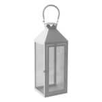 XXL Gartenlaterne Mojawo 54cm Weiss – Windlicht aus Metall & Glas für Innen & Aussen – Bild 3
