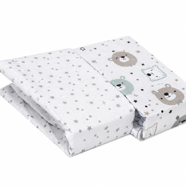 FlyIdeas Spannbettlaken-Set 80x160 cm – 100% Baumwolle für Kinderbetten