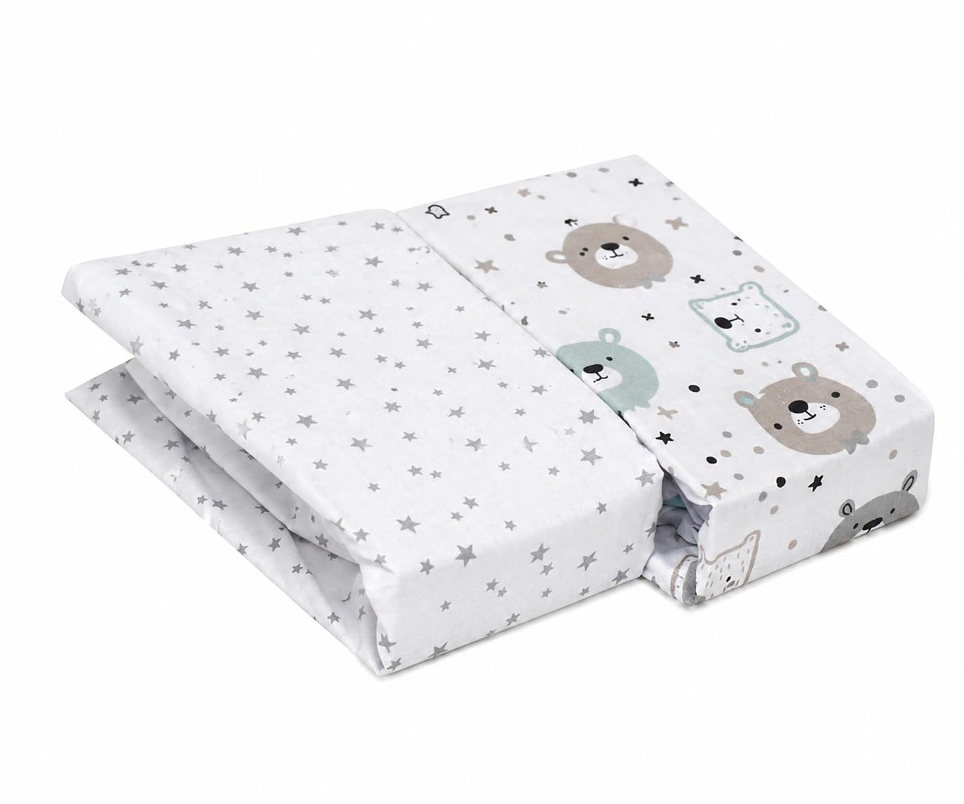 FlyIdeas Spannbettlaken-Set 80x160 cm – 100% Baumwolle für Kinderbetten