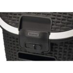 Curver Transportbox L Anthrazit – Rattan-Optik Tierbox mit Easy-Car-System – Bild 5