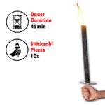 KUNSTIFY Wachsfackeln 10er Set mit 45 Min Brenndauer – Outdoor Fackeln mit Tropfenschutz – Bild 4