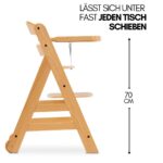 hauck Alpha Move Hochstuhl Newborn Set – 5in1 Mitwachsender Holzhochstuhl ab Geburt bis 90 kg – Bild 3