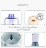 Edipets Automatischer Futterspender 3.8L – Doppelnapf für Katzen & Hunde (Grau) – Bild 2