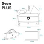Lionelo Sven Plus 4in1 Reisebett mit Wickelauflage & Moskitonetz – Ab Geburt bis 15 kg – Bild 2