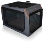 Knuffelwuff Faltbare Hundebox XXL 106x71x69cm – Transportbox mit Aluminiumgestell
