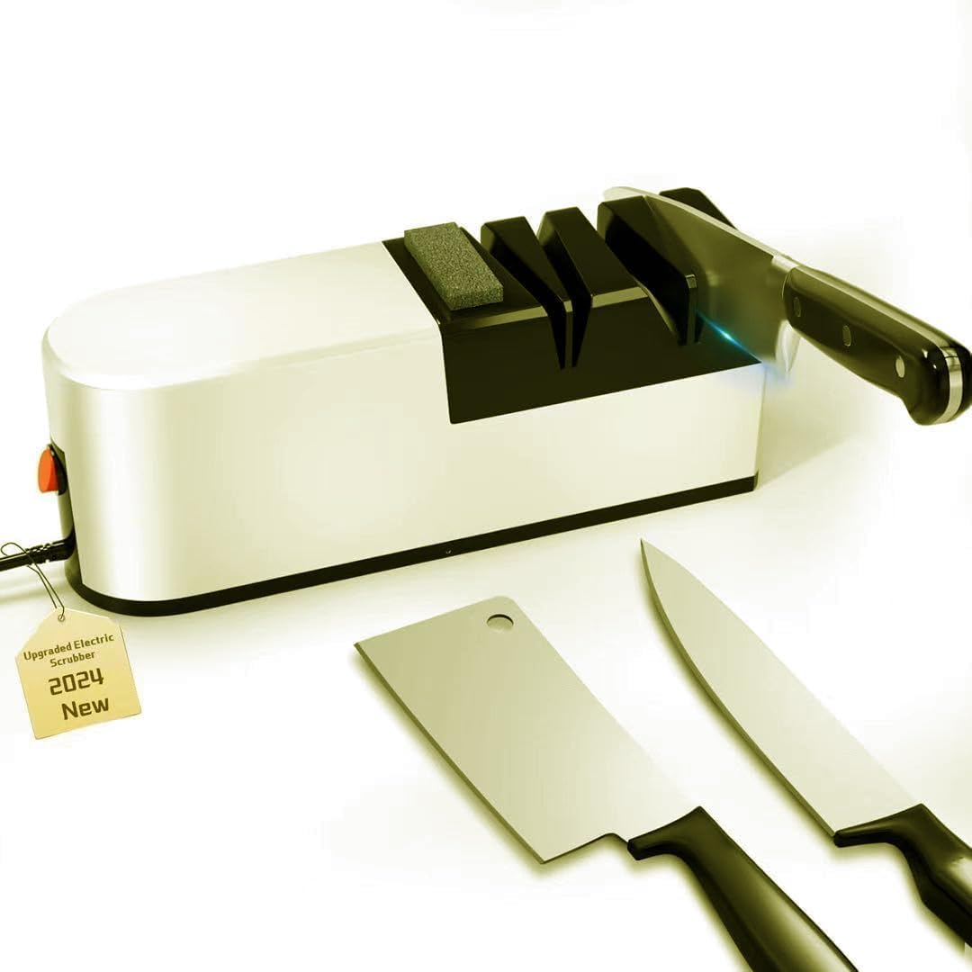 Kiseely Elektrischer Messerschärfer 5 in 1 – Profi-Diamantschärfer für Grob- & Feinschliff