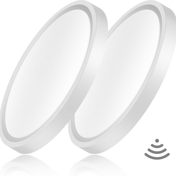 Aulaiyi 2er Deckenlampe mit Radarsensor – LED Deckenleuchte 4000K für Flur & Treppe