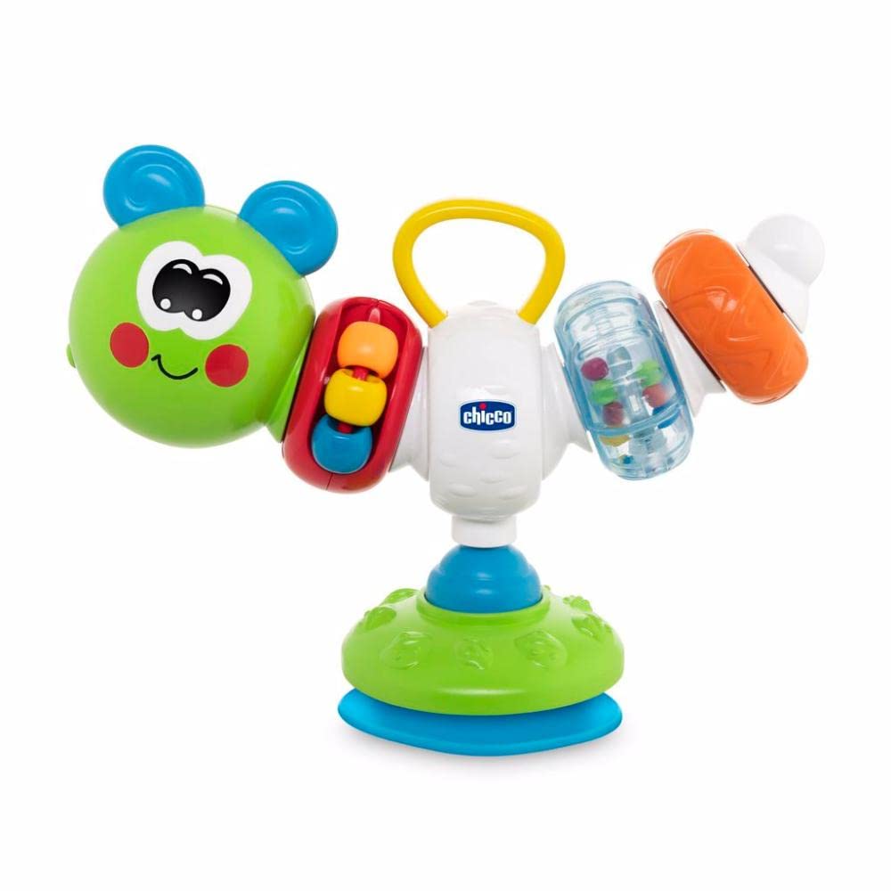 Chicco Spielzeug Hochstuhl Raupe – Elektronisches Lernspielzeug mit Saugnapf für 6-36 Monate