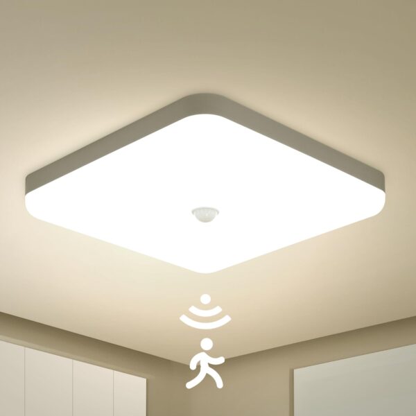 30W LED Deckenleuchte mit Bewegungsmelder – 2400 Lumen Neutralweiss für Innen