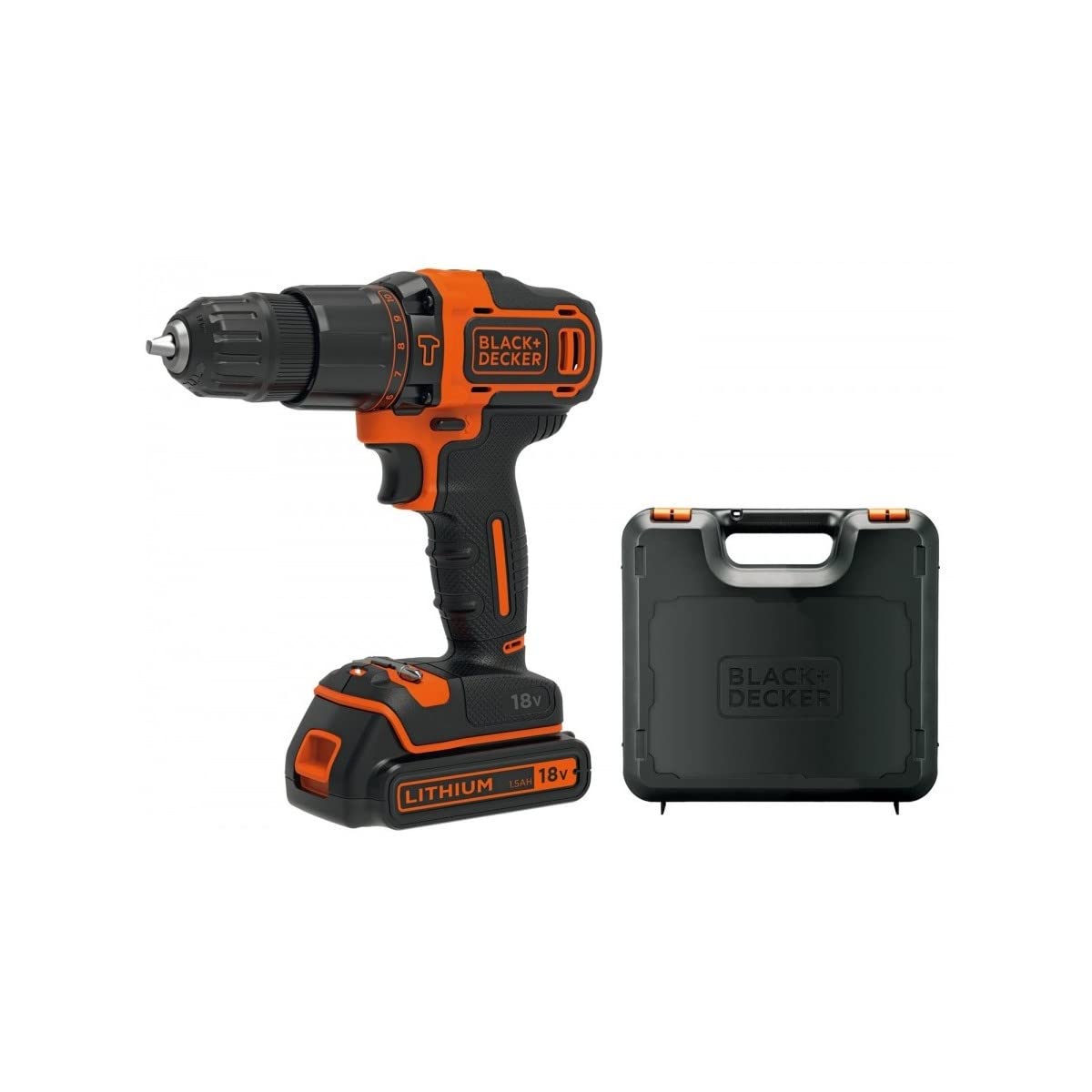 BLACK+DECKER 18V Akku-Schlagbohrschrauber mit Planetengetriebe – Profi-Bohrmaschine für Heimwerker