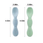 PandaEar 2er Silikonteller-Set mit Saugnapf & Babylöffel – BPA-freies Kindergeschirr für Babys – Bild 3