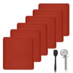 6er Set Silikon-Dörrschalen 35,6 x 35,6 cm – Lebensmittelecht für Dehydrator & Backofen