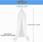 LINONI Baby Baldachin 240 cm Höhe – Chiffon Moskitonetz für sicheren Schlaf & Spielbereich – Bild 3