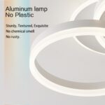 Amdelne LED Deckenlampe 50cm 2-Ringe – Dimmbar mit Fernbedienung für Wohnzimmer & Schlafzimmer – Bild 6