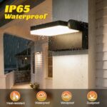 ledmo 60W LED Wandleuchte Aussen Schwarz 3000K 360° drehbar IP65 5000lm – Professionelle Aussenbeleuchtung – Bild 3