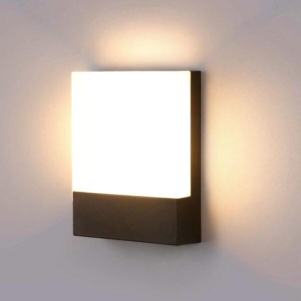 Lightsjoy LED-Aussenleuchte 18W IP65 – Warmweiss 3000K Wandlampe mit Aluminium