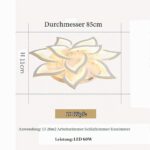 FUMIMID LED Deckenlampe 10-flammig Blume – Dimmbar mit Farbtemperaturwechsel für Wohn- & Schlafzimmer – Bild 7