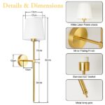 HOTUT Akku-Wandleuchte Gold 2er Set – Kabellose LED-Wandlampe mit Fernbedienung & RGB – Bild 2