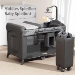 Trimigo 4-in-1 Reisebett & Beistellbett – Höhenverstellbar, faltbar & platzsparend für Babys 0–3 Jahre – Bild 9